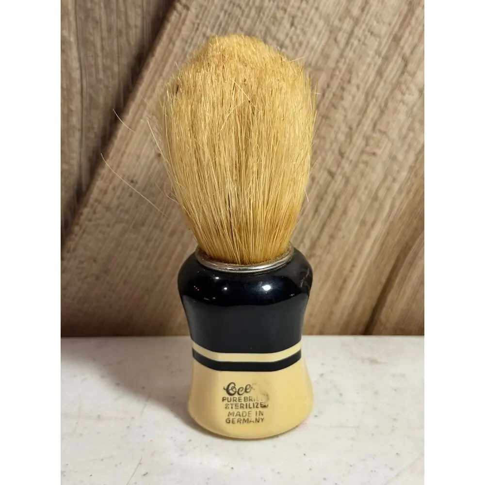 Vintage Ocean Purebristle Shaving Brush Made In Germany 20th Century Cream Black